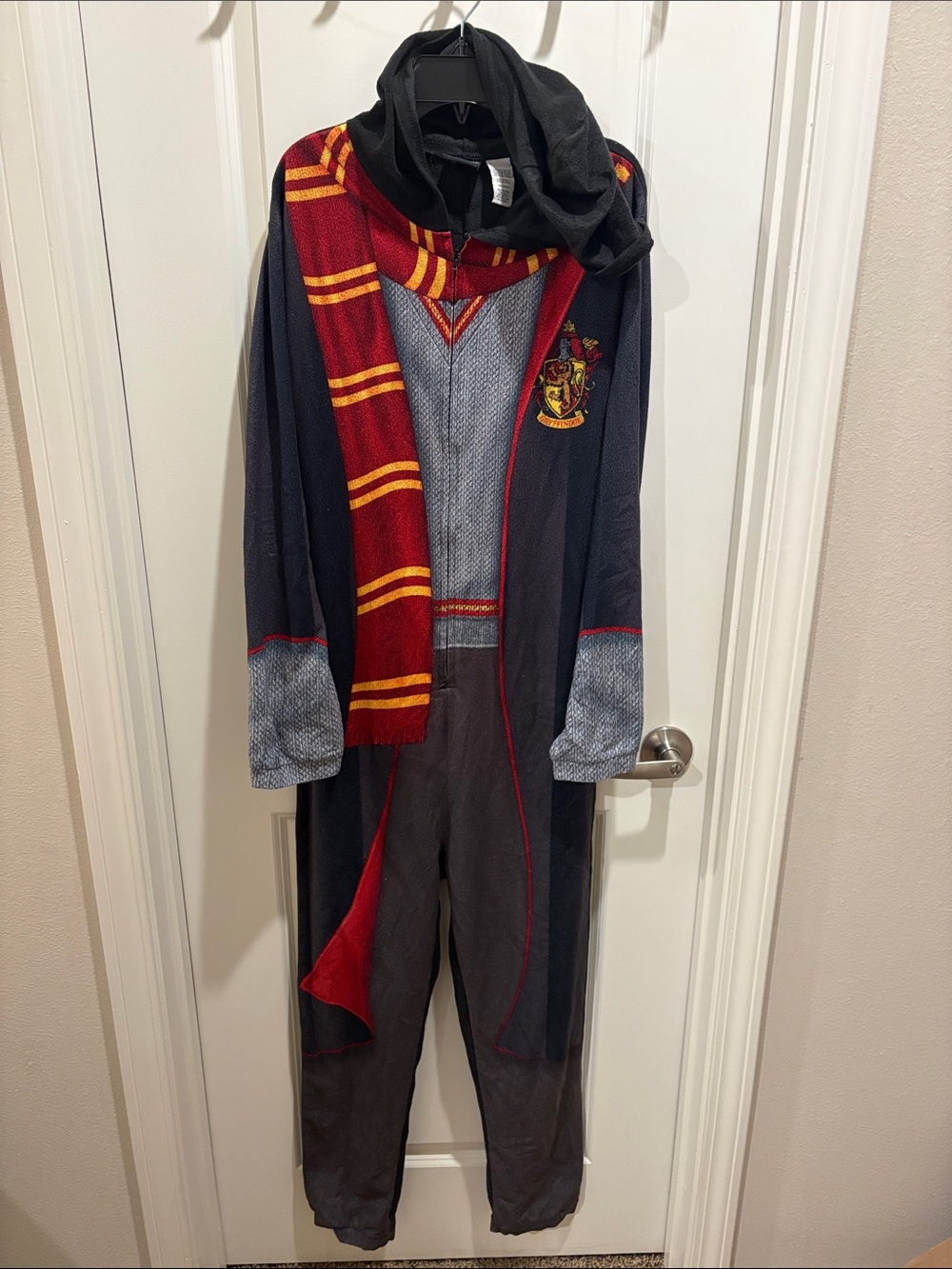 Harry Potter Gryffindor Union Suit (hooded) - adult small